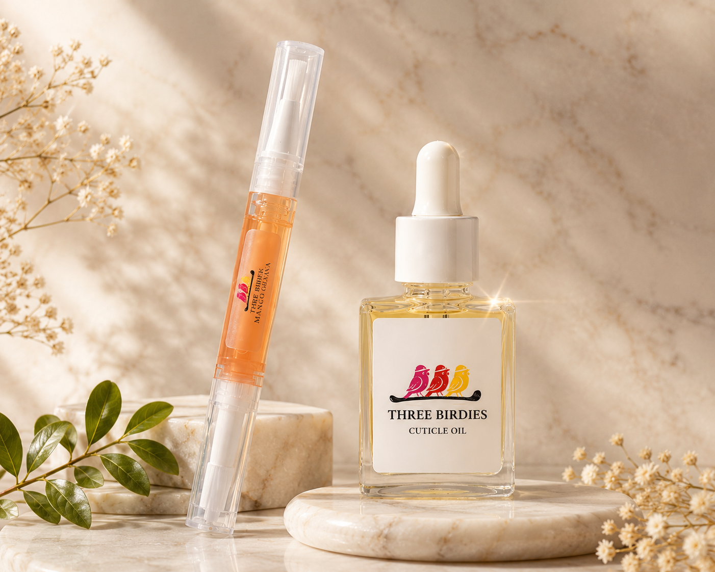 The Birdie Kit : Three Birdies Cuticle Oil + Nail File Kit